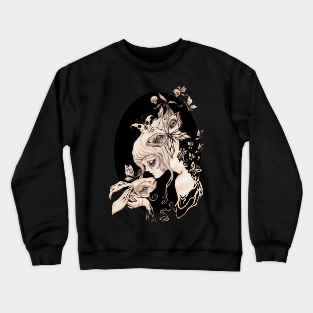 Alice Dreaming Crewneck Sweatshirt by Megan Darrough